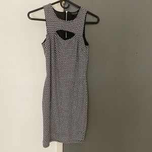 Top shop Black and White Polk a Dot Mini Dress